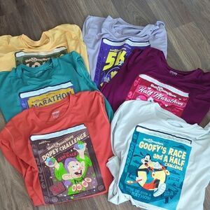 Run Disney 2026 Brooks Men's Long Sleeve Tees - 6 Shirt Lot